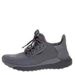 Pharrell Williams x Adidas Grey Cotton Knit Solar Hu Sneakers Size 36.5
