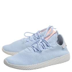 Pharrell Williams Blue/Orange Knit Fabric Tennis HU Slow Top Sneakers Size 41.5