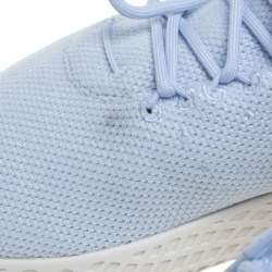 Pharrell Williams Blue/Orange Knit Fabric Tennis HU Slow Top Sneakers Size 41.5