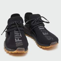 Adidas Black Knit Fabric NMD Pharrell Sneakers Size 39.5
