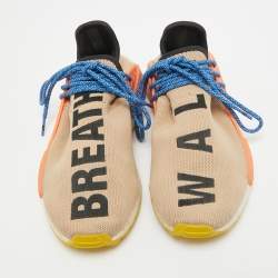 Pharrell Williams Beige Knit Fabric NMD Sneakers Size 38.5