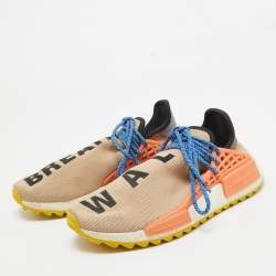 Pharrell Williams Beige Knit Fabric NMD Sneakers Size 38.5