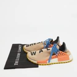Pharrell Williams Beige Knit Fabric NMD Sneakers Size 38.5