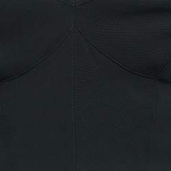 Philip Stein Black Rhinestone Embellished Crepe Bustier Top S