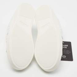 Philipp Plein White Leather Low Top Sneakers Size 41