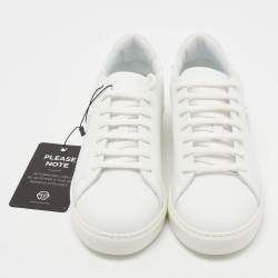 Philipp Plein White Leather Low Top Sneakers Size 41