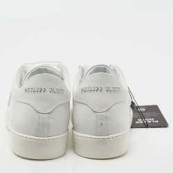 Philipp Plein White Leather Low Top Sneakers Size 41