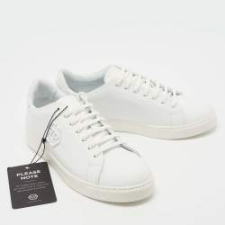 Philipp Plein White Leather Low Top Sneakers Size 41