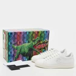 Philipp Plein White Leather Low Top Sneakers Size 41