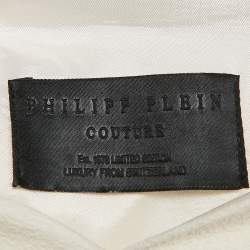 Marni Off-White Textured Wool Blend Wide Leg Pants M