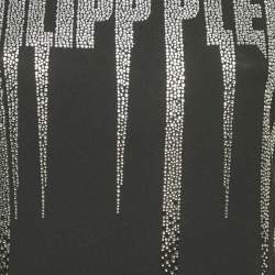 Philipp Plein Couture Black Logo Embellished Cotton T-Shirt S