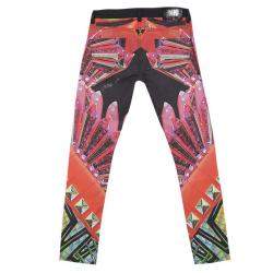 Pre Owned Philipp Plein Devil's Food Printed Stretch Cotton Jeggings S