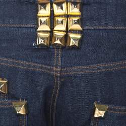 Philipp Plein Limited Edition Indigo Denim Rockstud Embellished Fitted Jeans M 