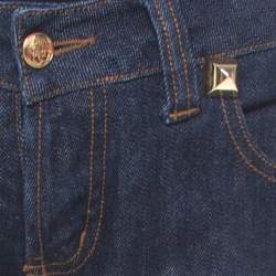 Philipp Plein Limited Edition Indigo Denim Rockstud Embellished Fitted Jeans M 
