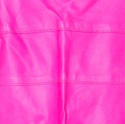 Philipp Plein Neon Pink Lamb Skin Mini Skirt M