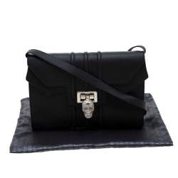 Pre Owned Philipp Plein Black Leather Hannah Shoulder Bag