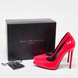 Philipp Plein Rose Pink Patent Leather Pointed Toe Pumps Size 40