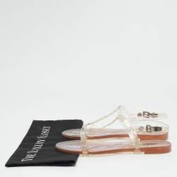 Philipp Plein Transparent Jelly Flat Sandals Size 38