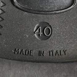 Pre Owned Philipp Plein Black Rubber Marguerite Ankle Boots Size 40