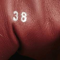 Pre Owned Philipp Plein Burgundy Velvet Crystal Embellished Low Top Sneakers Size 38