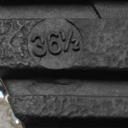 Pre Owned Philipp Plein White Lace and Leather Sanna Embellished Low Top Sneakers Size 36.5