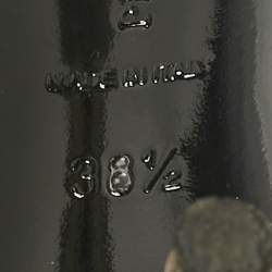 Pre Owned Philipp Plein White Patent Leather Crystal Embellished Cow Boots Size 38.5