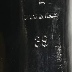 Pre Owned Philipp Plein Black Patent Leather Skull Ankle Length Boots Size 39