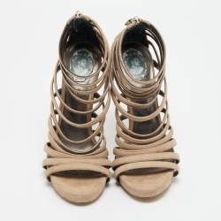 مملوكة مسبقًا صندل بكعب مخفي فيليب بلاين بيج من الجلد السويدي مقاس 37.5