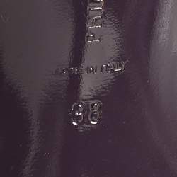 Pre Owned Philipp Plein Decollete Size 38 Purple Patent Leather Slingback Pumps