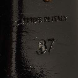 Pre Owned Philipp Plein Size 37 Brown Leopard Print Calf Hair Skull Metal Cap Toe Platform Pumps