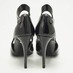 Pre Owned Philipp Plein Size 36 Black Patent Leather Cut Out Pointed Toe Pumps