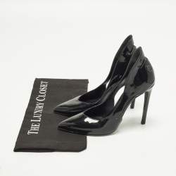 Pre Owned Philipp Plein Size 36 Black Patent Leather Cut Out Pointed Toe Pumps