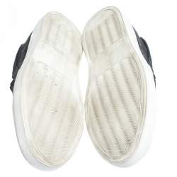 Pre Owned Philipp Plein Black Leather Slip On Sneakers Size 40