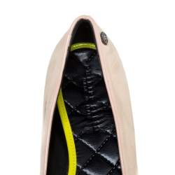 Pre Owned Philipp Plein Beige Suede Diamante Skull Flats Size 40.5