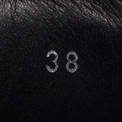 Pre Owned Philipp Plein Black Quilted Leather Skull Slip-On Sneakers Size 38