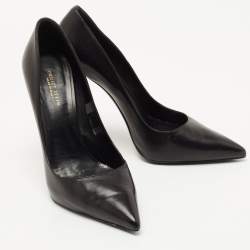 Philipp Plein Black Leather Skull Heel Pumps Size 41