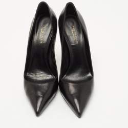 Philipp Plein Black Leather Skull Heel Pumps Size 41