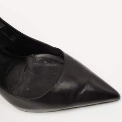 Philipp Plein Black Leather Skull Heel Pumps Size 41