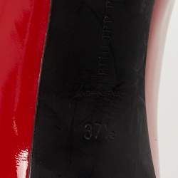 Pre Owned Philipp Plein Red Patent Leather Pointed Toe Pumps Size 37.5