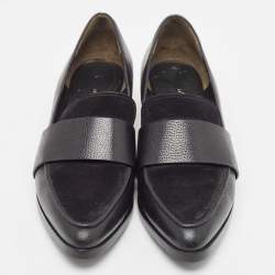Philipp Plein Black Suede and Leather Loafers Size 40