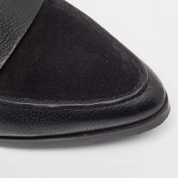 Philipp Plein Black Suede and Leather Loafers Size 40