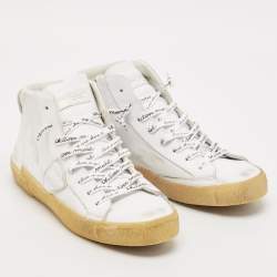 Philippe Model White Leather High Top Sneakers Size 37