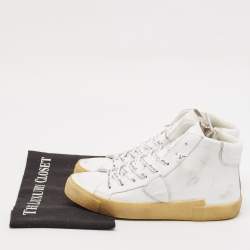 Philippe Model White Leather High Top Sneakers Size 37