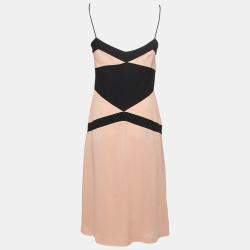 Philosophy Bicolor Paneled Noodle Strap Flared Dress S