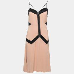 Philosophy Bicolor Paneled Noodle Strap Flared Dress S