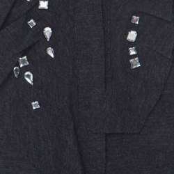 مملوكة مسبقًا توب فيلوسوفي دي ألبيرتا فيريتي صوف رصاصي داكنن مزخرف بكشكشة مزينة طويل M