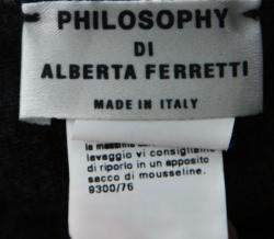 مملوكة مسبقًا توب فيلوسوفي دي ألبيرتا فيريتي صوف رصاصي داكنن مزخرف بكشكشة مزينة طويل M