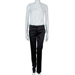 Philosophy Di Alberta Ferretti Black Satin Trousers S