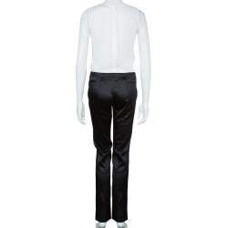 Philosophy Di Alberta Ferretti Black Satin Trousers S