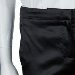 Philosophy Di Alberta Ferretti Black Satin Trousers S